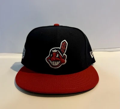 NEW ERA New Cleveland Indians 2016 Home World Series Hat Size 7 3/8 Chief Wahoo