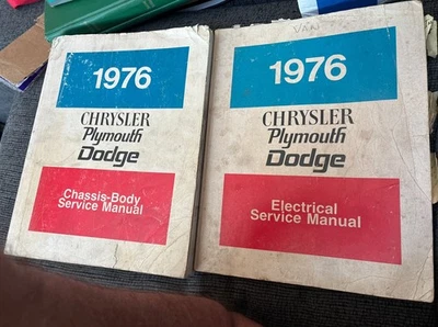 1976 CHRYSLER CORDOBA PLYMOUTH VOLARE DODGE CHARGER FACTORY SERVICE MANUAL SET - Image 1 of 4