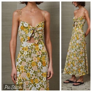 BEC & BRIDGE BRADY MIDI DRESS SIZE M/10 SILK FLORAL RETRO MAXI TRAVEL BEC AND BR - Picture 1 of 13