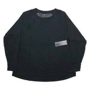 FILA Womens T-Shirt Black Long Sleeve XL - Picture 1 of 6