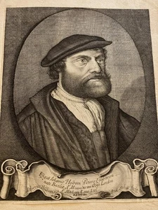 Original 1630 COPPER ENGRAVING Of HANS HOLBIEN German Artist SCARCE - Picture 1 of 4