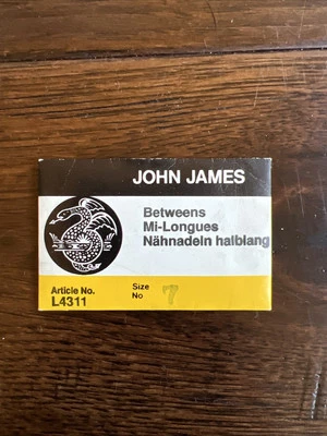 John James Betweens Needles Gold Size 7 Package of 25 - Image 1 of 2