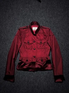  Yves Saint Laurent By Tom Ford A/W 2004 Runway Red Silk Satin Jacket Size 40 - Bild 1 von 17