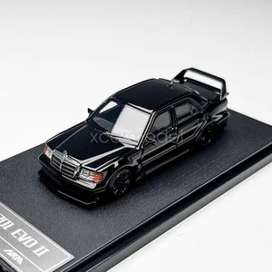 HKM 1/64 Escala Para Mercedes Benz 190E W201 Evo II Negro Diecast Juguete Colección - Imagen 1 de 6