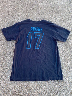 REEBOK Los Angeles Chargers Phillip Rivers Shirt Mens M Black Short Sleeve Men - Image 1 of 4
