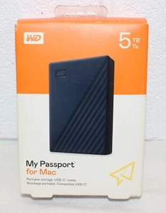 WD 5TB My Passport for Mac Portable External Hard Drive HDD-WDBA2F0050BBL-WESN - Picture 1 of 10