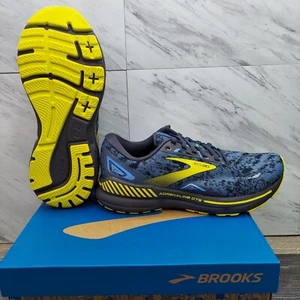 Brooks Adrenaline GTS 23 110391 1D 404 Nine Iron Folkstone Sulphur Mens Size 7.5 - Picture 1 of 16