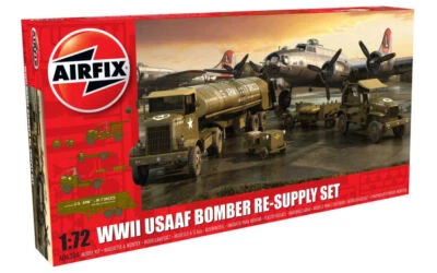 KIT MODELLISMO AEREO STATICO AIRFIX WWII USAAF BOMBER RE-SUPPLY SET SCALA 1:72 - Immagine 1 di 4