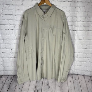 Mountain Hardwear Men's Fishing Vented Long Sleeve Shirt XXL Tan Wick Q - Picture 1 of 10