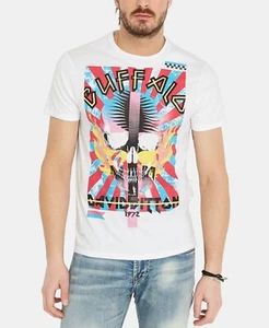 New Buffalo David Bitton Men's Logo Graphic T-Shirt White Medium $29 MM25 - Picture 1 of 2