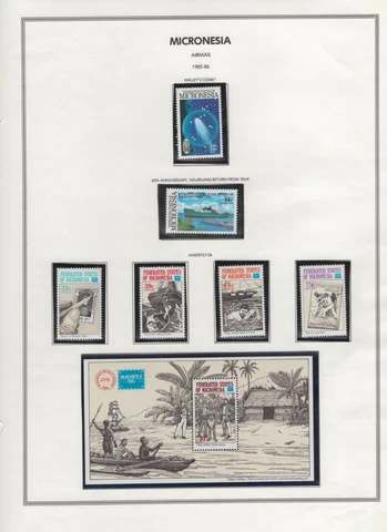 Micronesia 1986 Airmail Halley's -  Nauruans - Bully Hayes Sc #C19-C25 ST1671 Cover