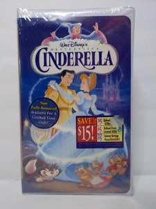 WALT DISNEY CINDERELLA 5265 (VHS, 1995) MASTERPIECE COLLECTION CLAMSHELL SEALED - Picture 1 of 5