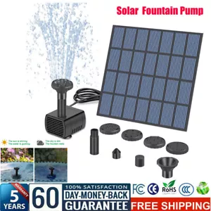 Solar Power Fountain Submersible Floating Water Pump Bird Bath Pond Garden Decor - Picture 1 of 11