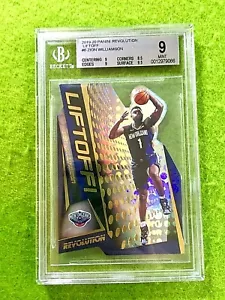ZION WILLIAMSON PRIZM ROOKIE CARD BGS 9 MINT PELICANS 2019-20 Revolution LIFTOFF - Picture 1 of 12