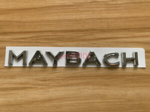 Chrome ABS Maybach Number Trunk Letters Badge Emblems Sticker For Mercedes Benz