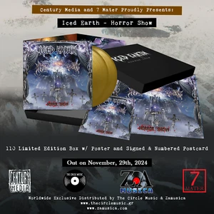 ICED EARTH - Horror Show -BOXSET 2 LP Silver SIGNED Postcard poster - 110 Copies - Picture 1 of 1