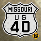 Missouri US Route 40 marqueur d'autoroute 1926 panneau routier St Louis Kansas City 16x16