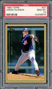 1999 Topps Baseball #37 Jason Dickson - Anaheim Angels PSA 10 GEMA MT POP 2 - Imagen 1 de 2