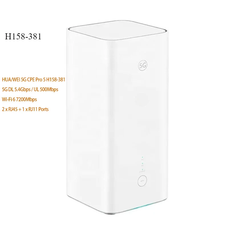 HUAWEI 5.4Gbps H158-381 5G CPE Pro 5 WiFi 6 AX7200 5G Outdoor WiFi Router - Image 1 of 4