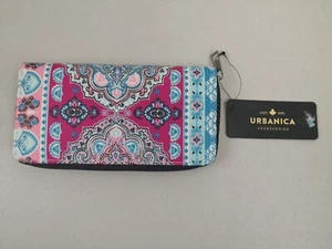 Urbanica Geldbörse Portemonnaie Coin Card Accessoire Blau Ethno Zip Reißverschluss Neu - Bild 1 von 8