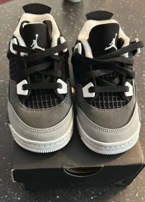 Nike Jordan 4 Retro 6C TD AJ4 Fear Niño Pequeño Infante Zapatos Tenis FV4538-002 Foto 1 de 4