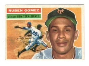 1956 Topps Ruben Gomez New York Giants #9 White Back - Bild 1 von 1