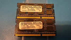 2X APPLE MACBOOK PRO UNIBODY A1297 2009 RAM MEMORY 1066MHZ PC8500 4GB DDR3 - Picture 1 of 1