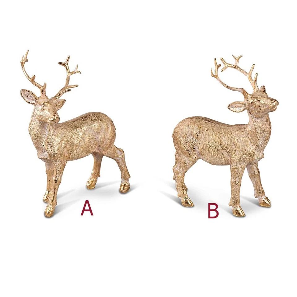 Hirsch 16 o. 18 cm Champagner-Gold Tier Dekofigur formano 786012 Weihnachtsdeko - Bild 1 von 1