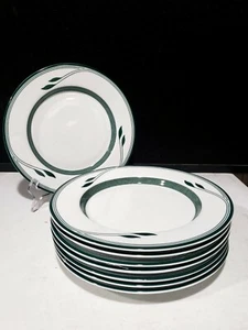 SET OF 8 - Dansk Willoworks 8 3/4" GREEN Salad Plates Portugal - Picture 1 of 4