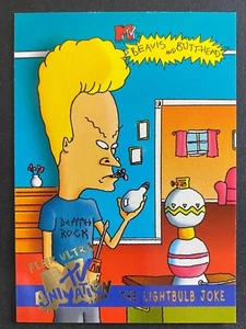 Tarjeta Fleer Ultra MTV 1995 animación Beavis and Butthead The Lightbulb Joke #60 - Imagen 1 de 2