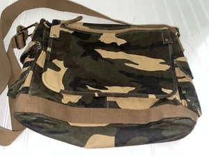 GOOTIUM CANVAS CAMOFLAUGE MESSENGER BAG Crossbody Military Bag Adjustable Strap - Picture 1 of 6