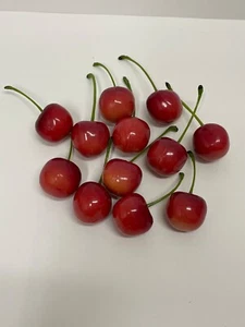20 Stück rote künstliche Kirschen, gefälschte Früchte Dekor Simulation Kirsche Modell Handwerk - Bild 1 von 2