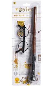 Kids Official Harry Potter Glasses & Wand Wizard Kit Hogwarts Costume Accessory