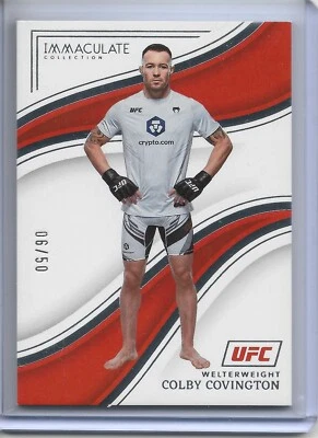 2023 COLBY COVINGTON PANINI IMMACULATE UFC #29 BASE #ED 06/50!! - Image 1 of 2