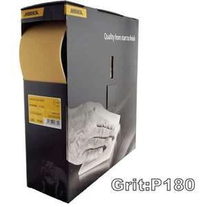 Rotolo traforato grana Mirka Goldflex P180 - 200 tamponi abrasivi abrasivi - Foto 1 di 1