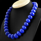 1012.50 Cts Earth Mined Single Strand Blue Sapphire Round Beads Necklace Gift