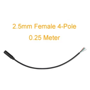 Cable auxiliar de audio estéreo de 4 polos de 25 cm 2,5 mm hembra 4 cables hágalo usted mismo cable coleta - Imagen 1 de 5
