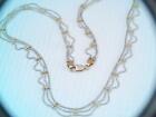 STUNNING ITALY DESIGNER SOLID 14K WHITE & YELLOW GOLD DRAPE COLLAR NECKLACE