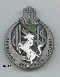 Badge, 1 Rgt. Tirailleurs / op. UNICORNS - RCI. - 2003 - Picture 1 of 1