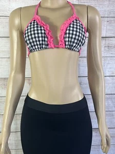 Chynna Dolls Women Halter Checkers Bikini Top Size S - Picture 1 of 7