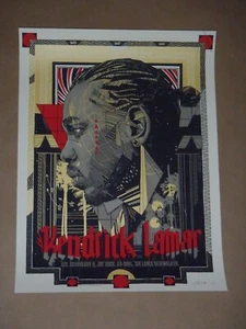 Kendrick Lamar poster gig art concert tour print 2018 Tyler Stout Signed - Picture 1 of 4