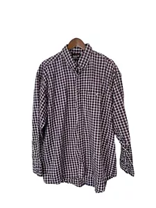 Bulwark Protective Apparel Checkered Button Up Heavy Flannel Gray Men 2X purple - Picture 1 of 3