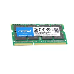 New 16GB Crucial DDR3L 1600MHz PC3L-12800 SODIMM Memory Ram CT204864BF160B - Picture 1 of 2