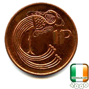 An IRISH 2000 PENNY 1p coin, 25 Years Old! - Picture 1 of 2
