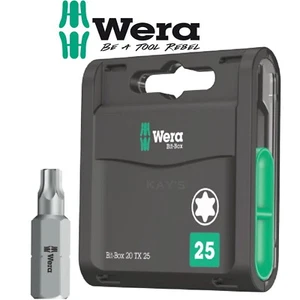 Pack de 20 embouts de tournevis Wera de 20 Torx TX25 x 25 mm bit-box 20 extra dur 057773   - Photo 1 sur 5
