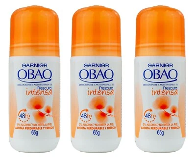 Garnier Obao Deodorant No Alcohol, Frescura Intensa, Made in Mexico, 65g (THREE) - Image 1 of 3