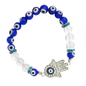 Hamsa Beaded Stretch Bracelet - Picture 1 of 2