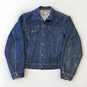 De Colección Levi’s Tipo 3 Años 70 80 71205 0217 Chaqueta Denim 46 Hecha en EE. UU. Azul Oscuro Jean XL - Imagen 1 de 12