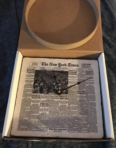 Screencraft Tileworks New York Times “March 26th 1951 Cover” Marble Wall Clock Cover