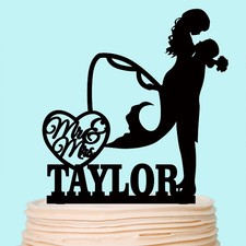 Personaggi a TORTA per matrimoni SIRENA-PESCI personalizzato decorazione